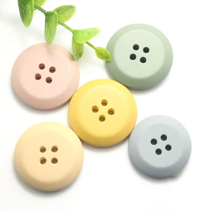 Double-Sided Inverted Edge Button, Plane Resin, Spray Painted Buttons, Spot Wholesale, Casual Clothing Buttons, 4 Holes, 18-30mm