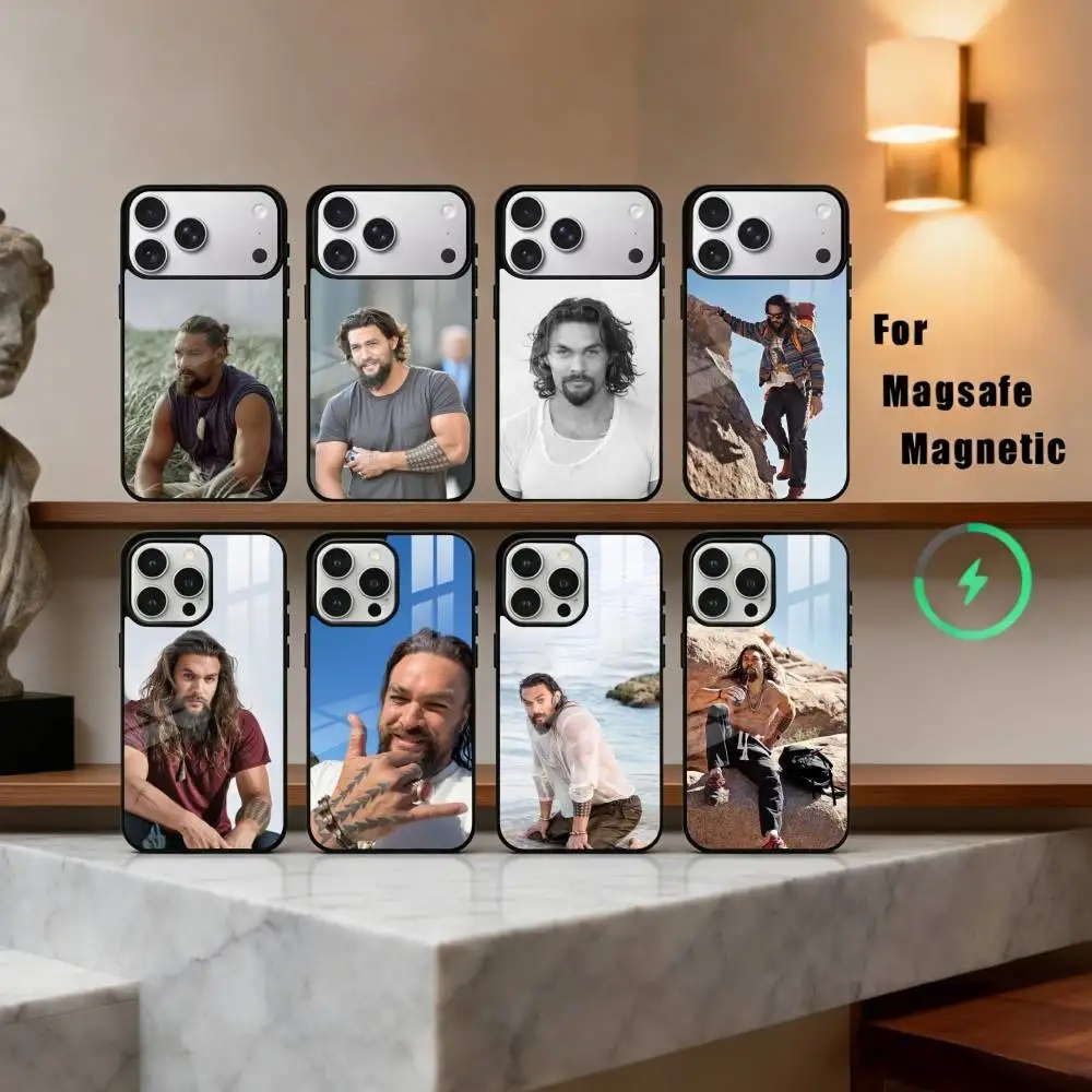 

J-Jason Renowned M-Momoa Phone Case For iPhone17,16,15,14,13,12,11 Plus,Pro Max Magnetic For Magsafe Wireless Charging