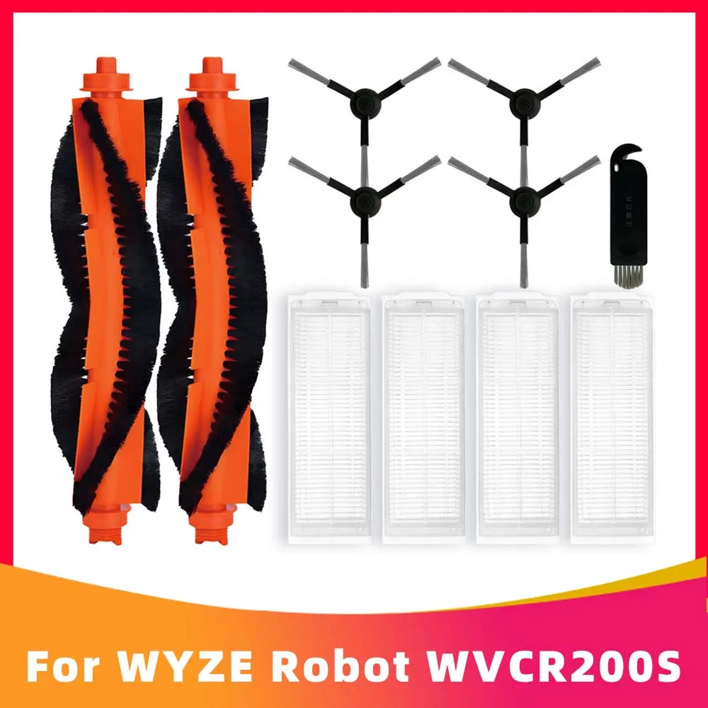 For WYZE Robot WVCR200S Main Roller Brush Side Brush HEPA Filter Rrush Cover Vacuum Spare Parts Accessory Repalcement