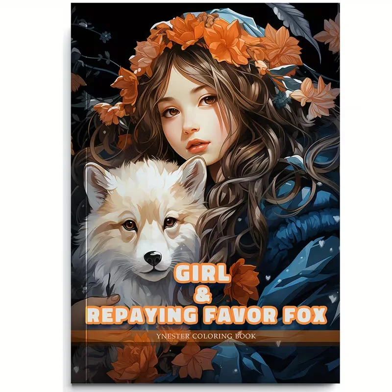 New Hot Selling A4 Grateful Fox Coloring Book Drawing Painting Doodle Fill-in Color Book