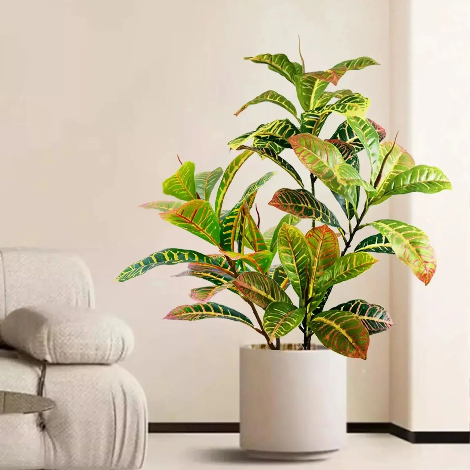 32-85cm Artificial Plant Color Changing Wood Sprinkled Golden Banyan Tree Tropical Plant Home Decor