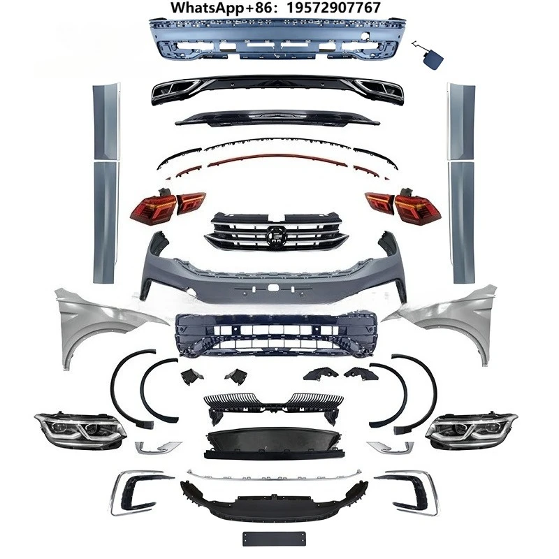 Conversion Front Bumper Accessories Head Light Fender Bodykit for  2017 Upgrade  Line 2021 Body Kit