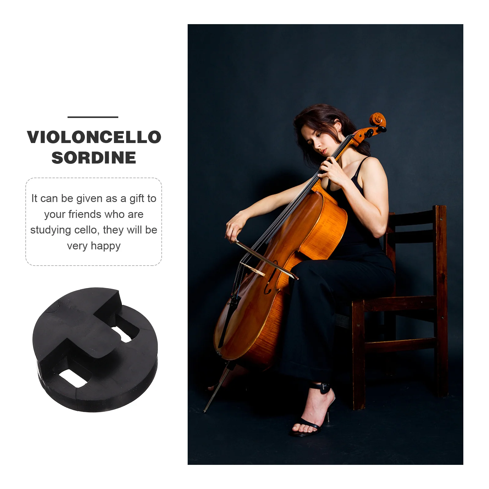 كتم صوت التشيلو المطاطي لممارسة الكمان المحمولة Sordine بدون خدش تصميم جسر التحكم في الصوت ملحقات أداة الموسيقى #5