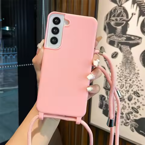 Crossbody Soft Phone Case for Samsung Galaxy S25 Ultra S22 S21 Plus S24 S23 FE A16 A06 A55 A35 A25 A15 A05 A05S A54 A34 5G Cover