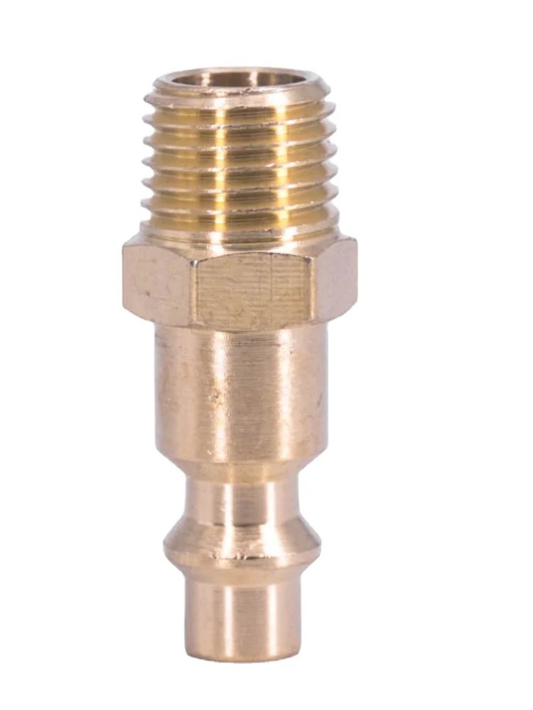 Conector de acoplamiento rápido para compresor de aire, accesorio neumático con enchufe macho NPT de 1/4 pulgadas, estándar americano, tipo US