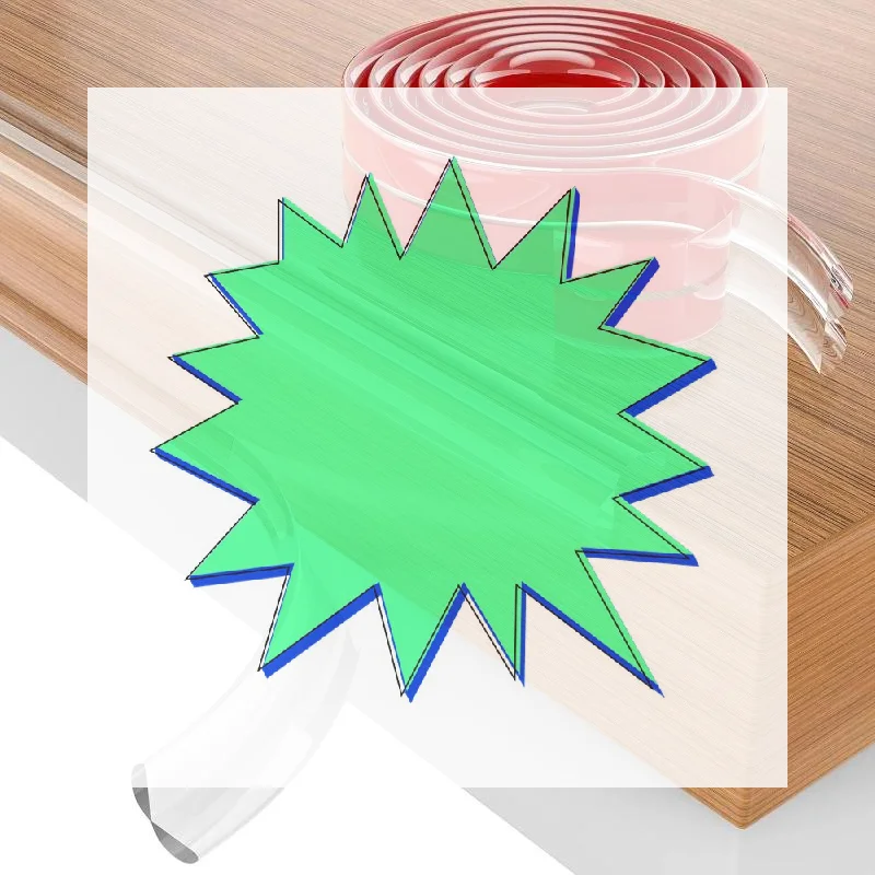 

Защитная лента для углов мебели 1/2 дюйма, самоклеящаяся, прозрачная, для защиты детей от столкновений, мягкий бампер, безопасность для малышей