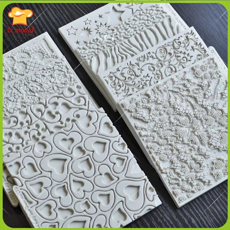 Texture Designs Lace Silicone Mold for Cake Decorating Sugar Paste Molds