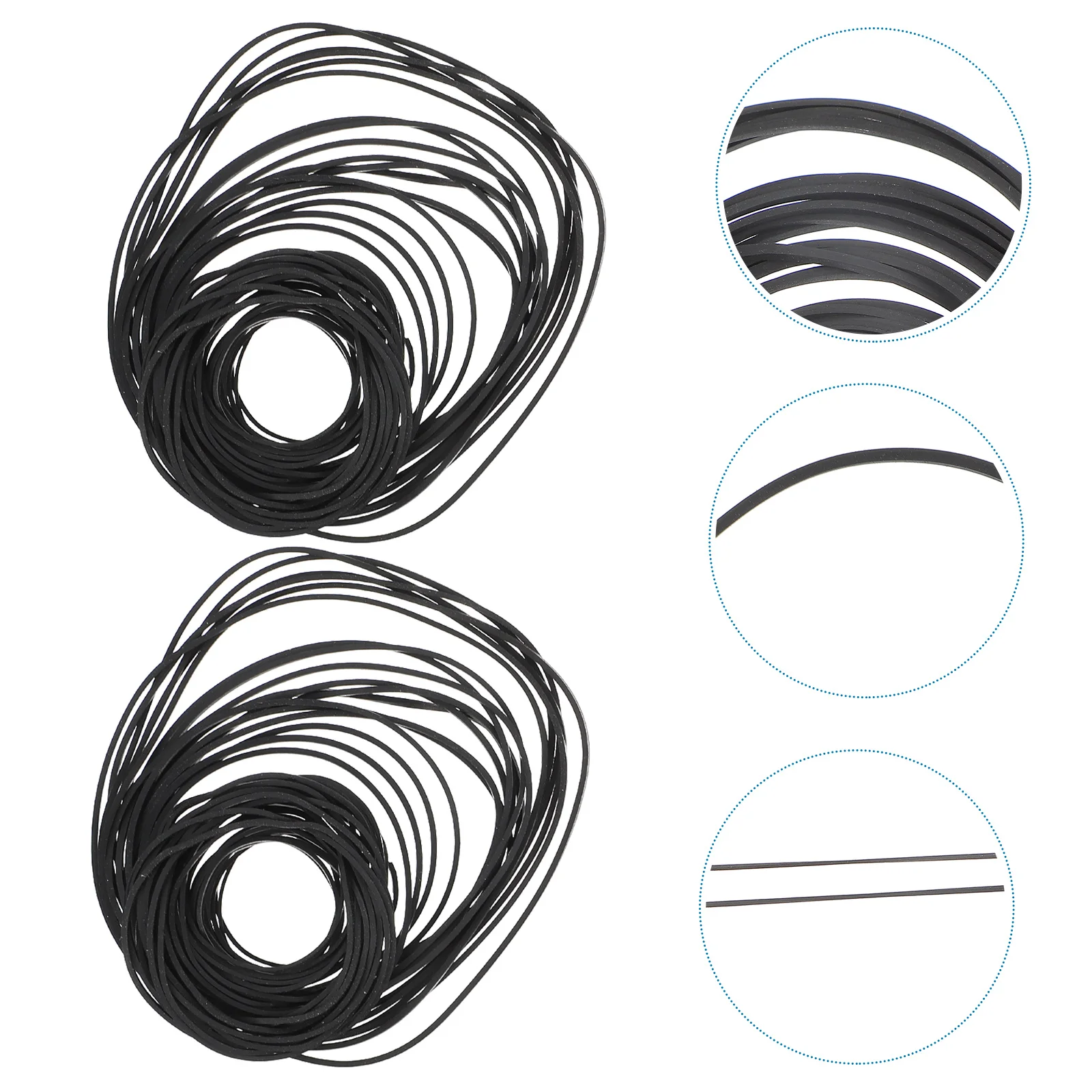 

2pcs Cassette Recorder 40-130Mm Durable Rubber Replacement For Tape Player Repair High-Quality Vibration Absorption Wear