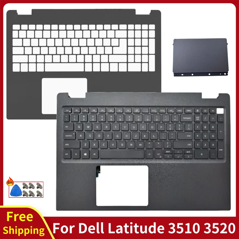 Original For Latitude 3510 3520 New Laptop With US Keyboard Palmrest Upper Top Cover Touchpad Computer Replace Accessories Case