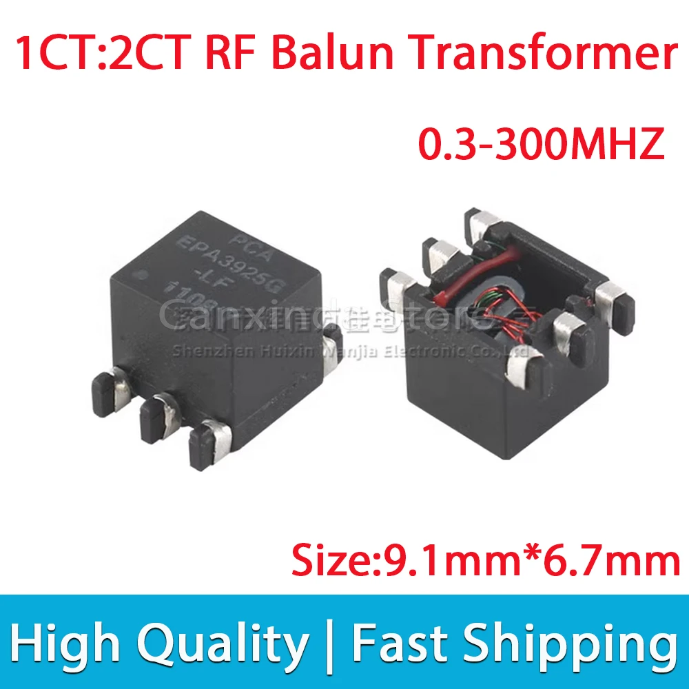 

2/5/10pcs SMD Wideband RF Signal Balun Transformer 1CT:2CT With Tapped Frenquency 0.3-300MHZ EPA3925G-LF Unbalanced Balanced