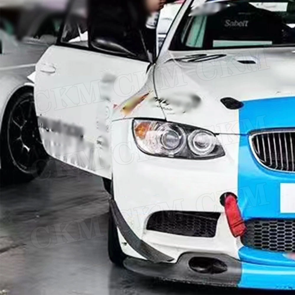 

CKMUUER Carbon Fiber Front Flaps Apron For BMW 3 Series E92 E93 M3 2008-2013 2PCS Stickers FRP