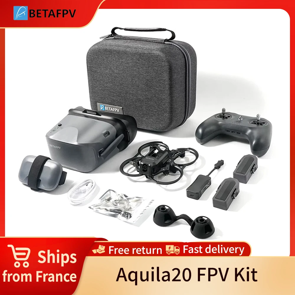 BETAFPV Aquila20 FPV Kit Brushless Whoop Quadcopter VR04 FPV-Brille ELRS v2.4 V3 mit Akku, Audio und 4S-Funk-Sender