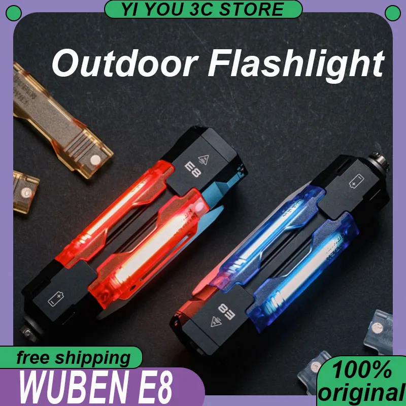 

New WUBEN E8 Outdoor EDC Lightweight Flashlight 1300 Lumens Aluminum Alloy Portable 36-Hour Battery Life IP68 Waterproof