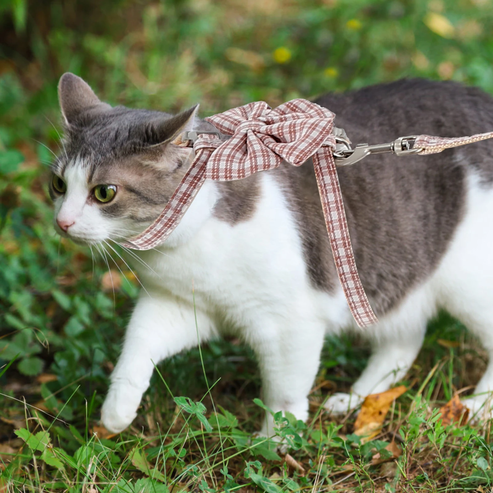 

Adjustable Cat Harness Leash Durable Polyester Small Cats Kitten Vest Walking Traction Rope Outdoor Practical Long Size Pet