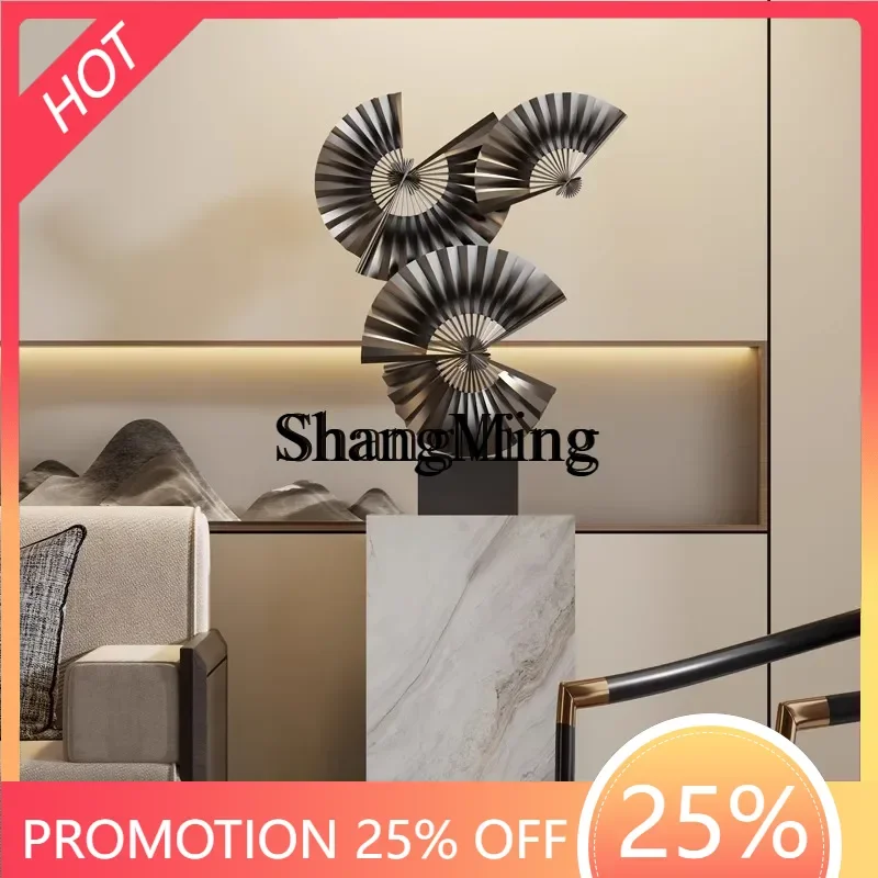 

FG good-looking n metal wrought iron floor ornament semi-circular fan-shaped hotel front desk sales office model room artwork