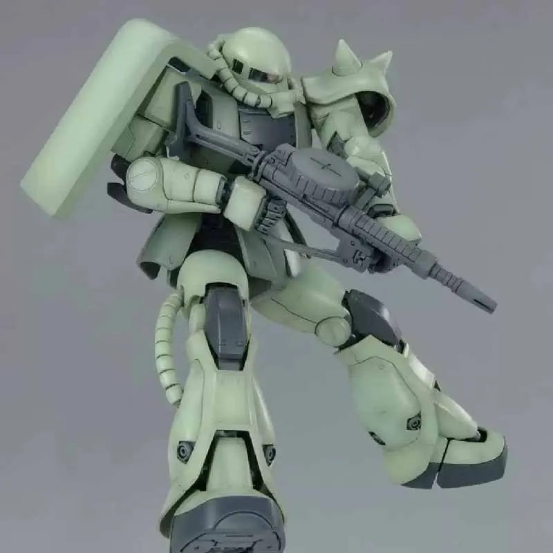 Bandai Original GUNDAM MG Series MS-06F ZAKU Anime Action Figure Assembly Model Toys Collectible Model Ornaments Gifts