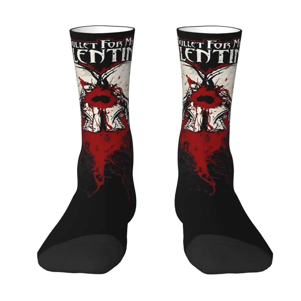 Music Vintage Bullet For My Valentine Two Skull Gift Music Fans Socks Gothic Stockings Adults Men Socks Autumn Anti Slip Socks