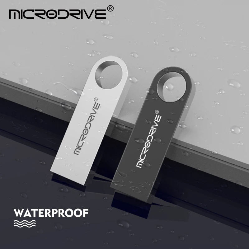 Waterproof usb flash drive pen drive 4GB 8GB 16GB 32GB 64GB Metal pendrive Card Memory Stick Drives u disk with key ring