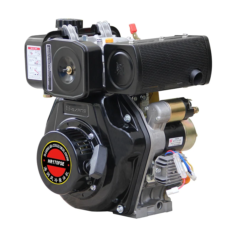 6kw/7kw/8kw Single Cylinder 1500rpm 4 Stroke Air-Cooled Euro 5 Diesel Engine With Bearing & Motor For Home Use
