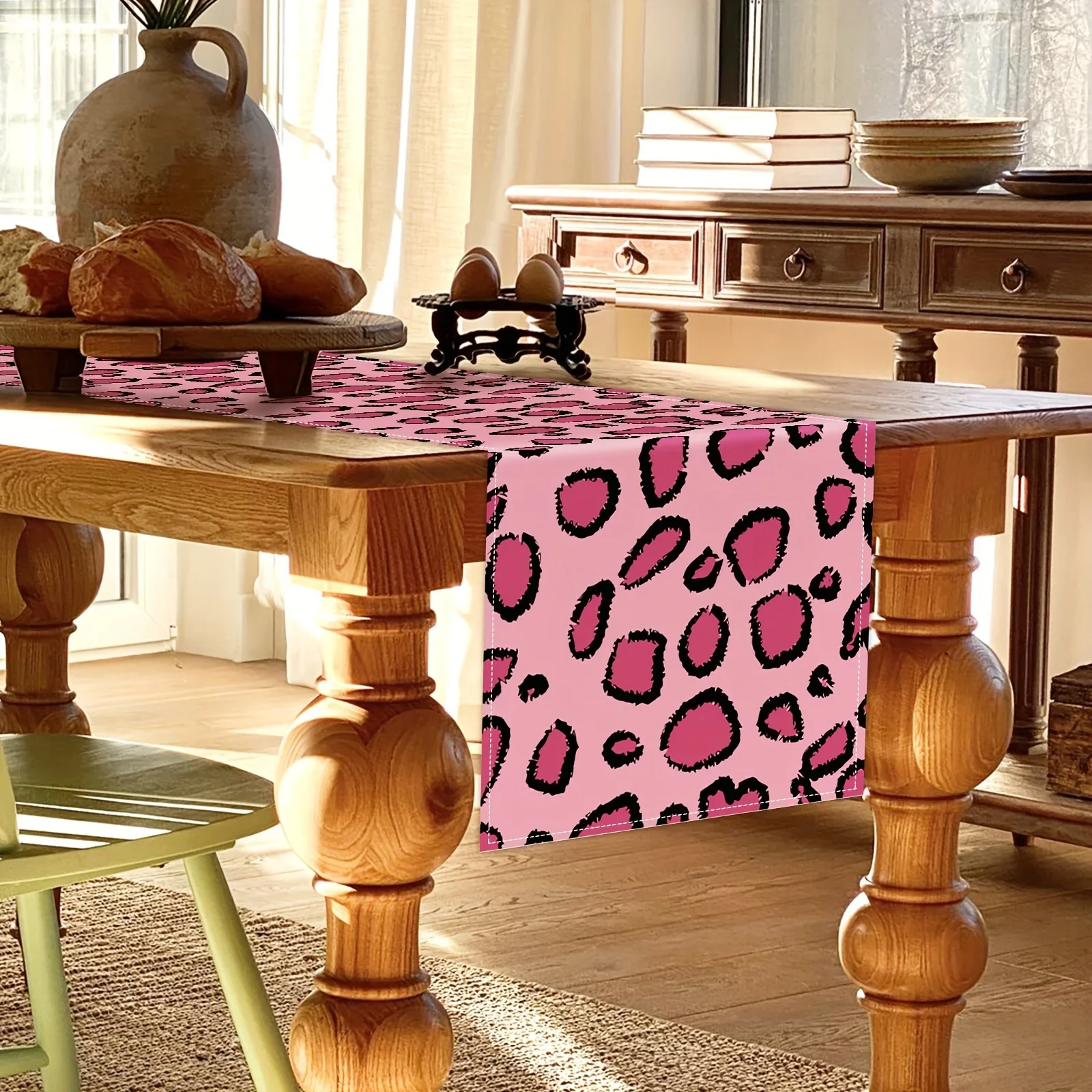 Minimalist Art Polka Dot Table Runner, Reusable, Holiday Party Dining Table Decor