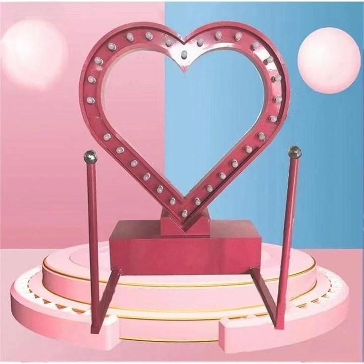 LED Magic Cube Hand-in-Hand Heart Touch Sensor Light Valentine's Day business scene check-in and traffic diversion device
