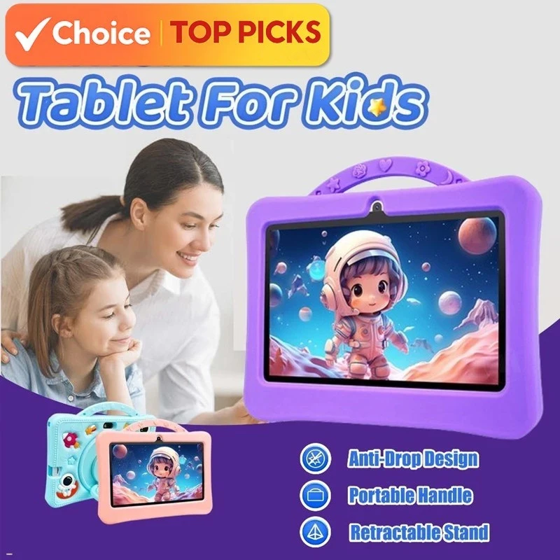 

Детский планшет Choice Npad702 Nodizz (7 дюймов) - защита от падений, портативная ручка, выдвижная подставка, многоязычная поддержка, Android 13