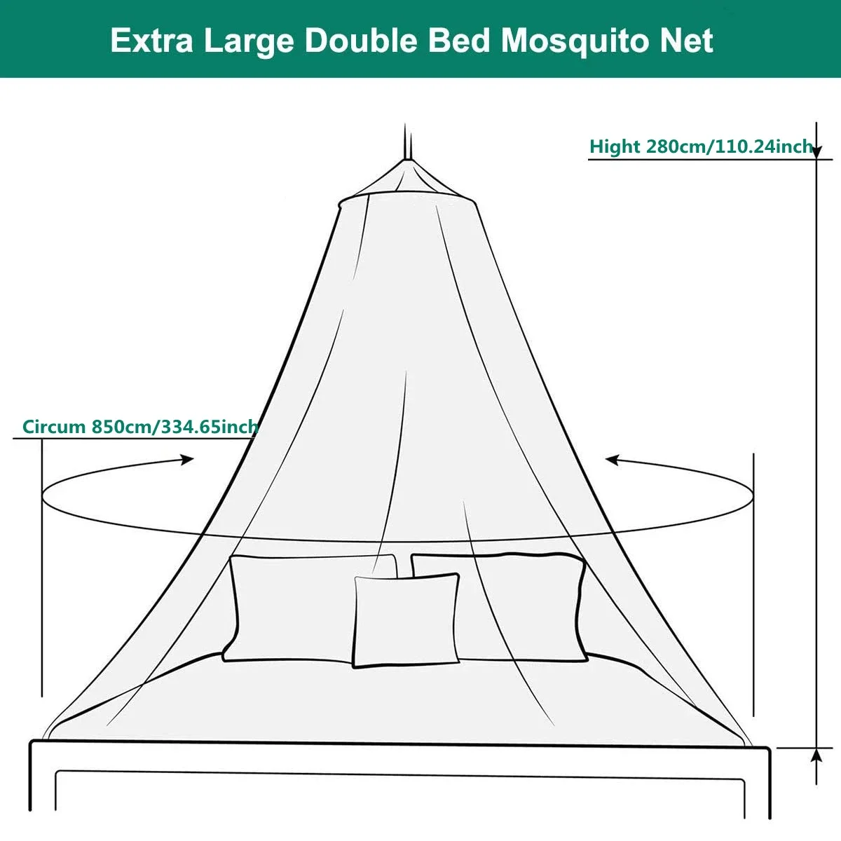 Mosquitera colgante de techo para dormitorio, dosel para cama doble, mosquitera para cama de bebé, decoración colgante para verano, 1 unidad