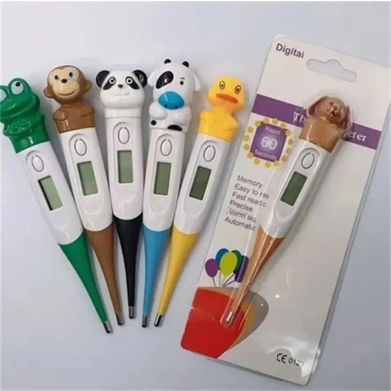 Animal Cartoon Soft Head Electronic Thermometer Children\'s Soft Head Oral Cavity Underarm Body Thermometer Fever Detector