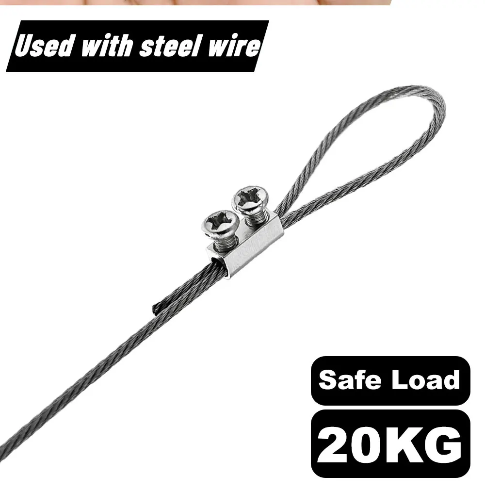 1-1,5 mm verstellbare Edelstahl-Drahtseilklemme/Kabelklemme zum Aufhängen und Befestigen von Hardware-Zubehör in Produkten – Detail 4