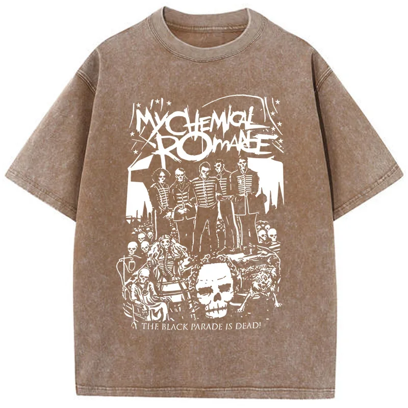 Summer My Chemical Romance Mcr Dead Men's T-Shirt Black Parade Punk Emo Rock Fashion Top Female Oversized T Shirt Clothing