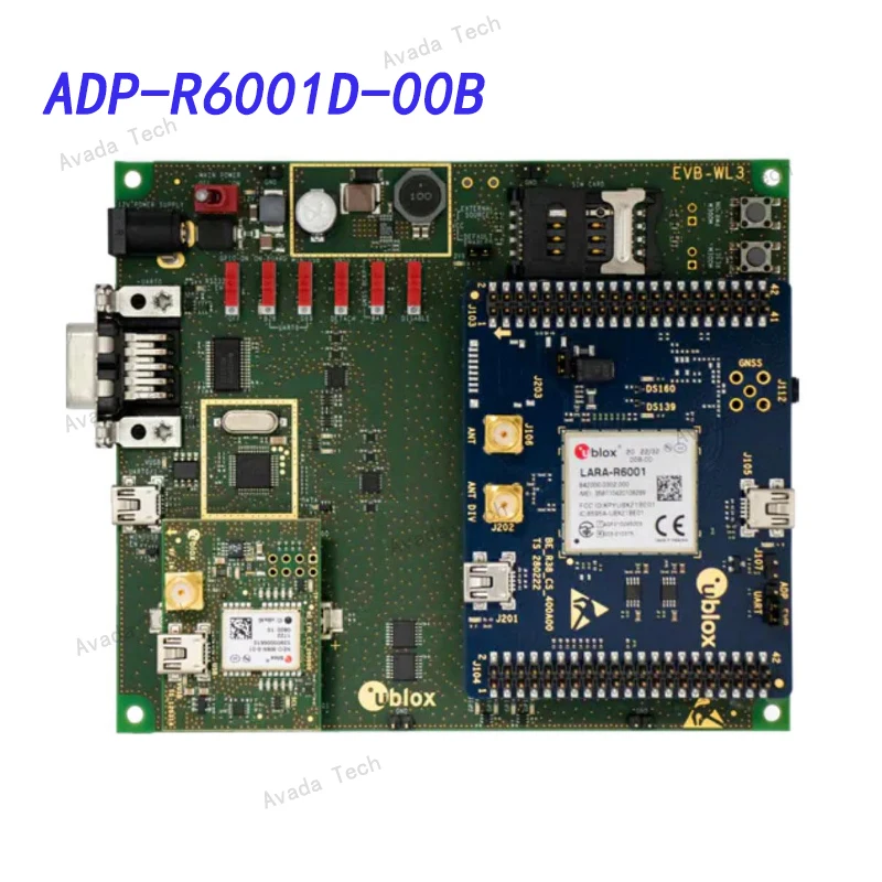 

Avada Tech ADP-R6001D-00B Cellular development tool Adapter board LARA-R6xx