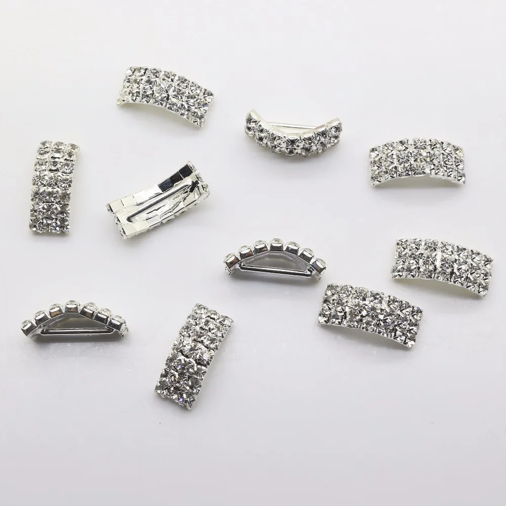 New Fashion 10Pcs/lot 9*21mm arch diy Jewelry Accessories rhinestones pedestal embellishments caps Decoration For Making