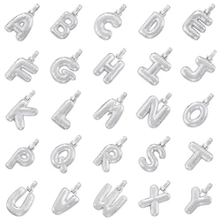 A-Z Initial Letter Charms Smooth Silvery Colour Brass Pendant Jewelry Making Accessories Materials Wholesale:VD1343