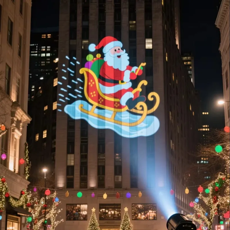 Hot Sale Outdoor Waterproof Light Emitting Diode Christmas Projector with Rotating Laser Advertising Light Logo/Pattern