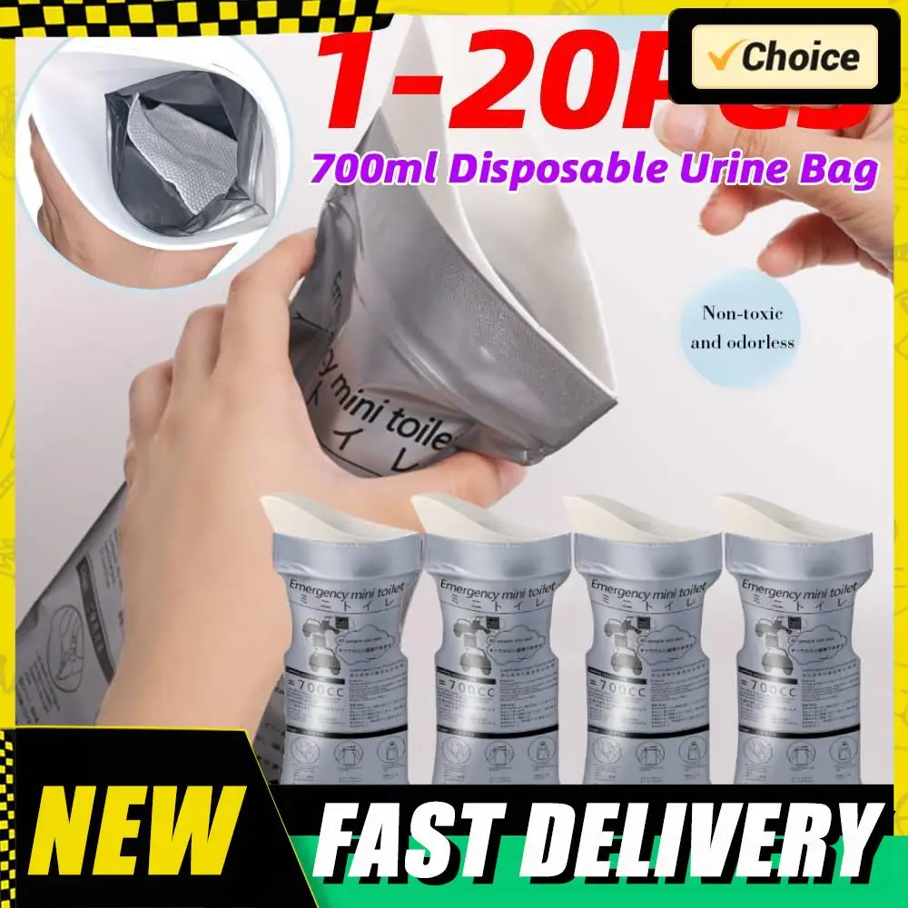 1-20PCS Portable Emergency Urine Bag Outdoor Camping Pee Bags Disposable Travel Vomit Bag Mini Mobile Toilet Bags for Men Women