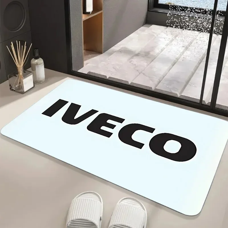 جديد IVECO الرسم المطبوعة الفانيلا الكلمة حصيرة قابل للغسل الحمام المطبخ مدخل السجاد عدم الانزلاق ممسحة للمنزل ديكور البساط