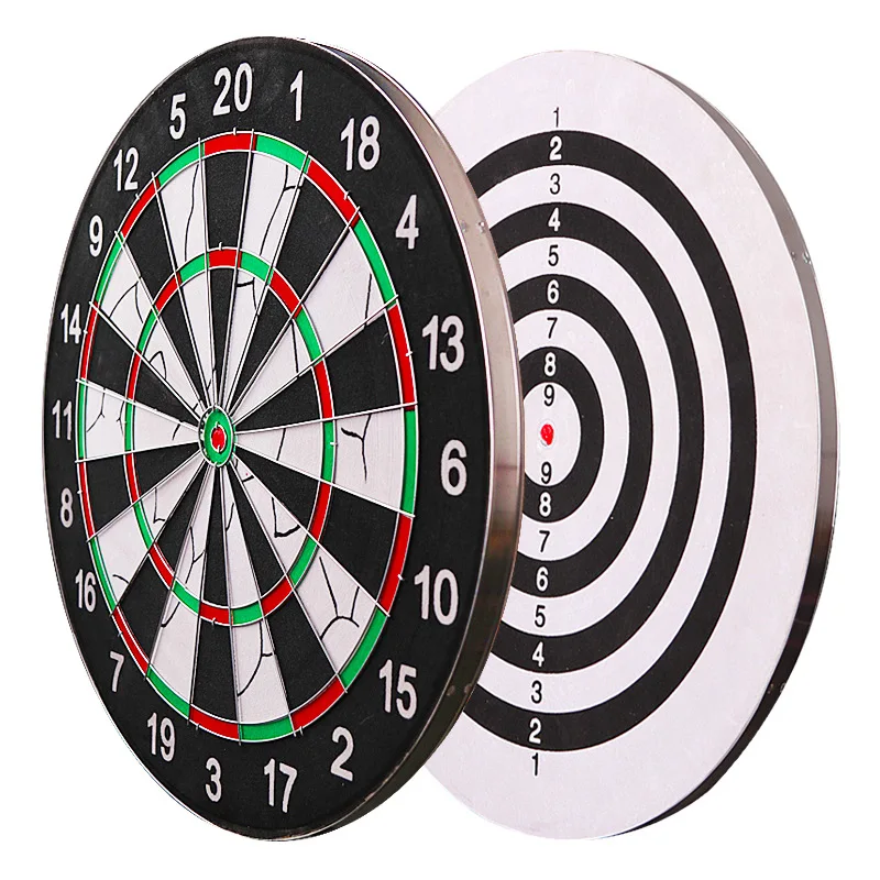 18 Inch Thickened Flocked Dartboards With 6 Darts Two Sided