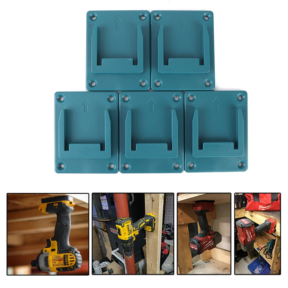 5pcs Battery Bracket Wall Mount Storage Holder Slots Stand Rack Electric Tool Rack Holder for Bosch/Makita