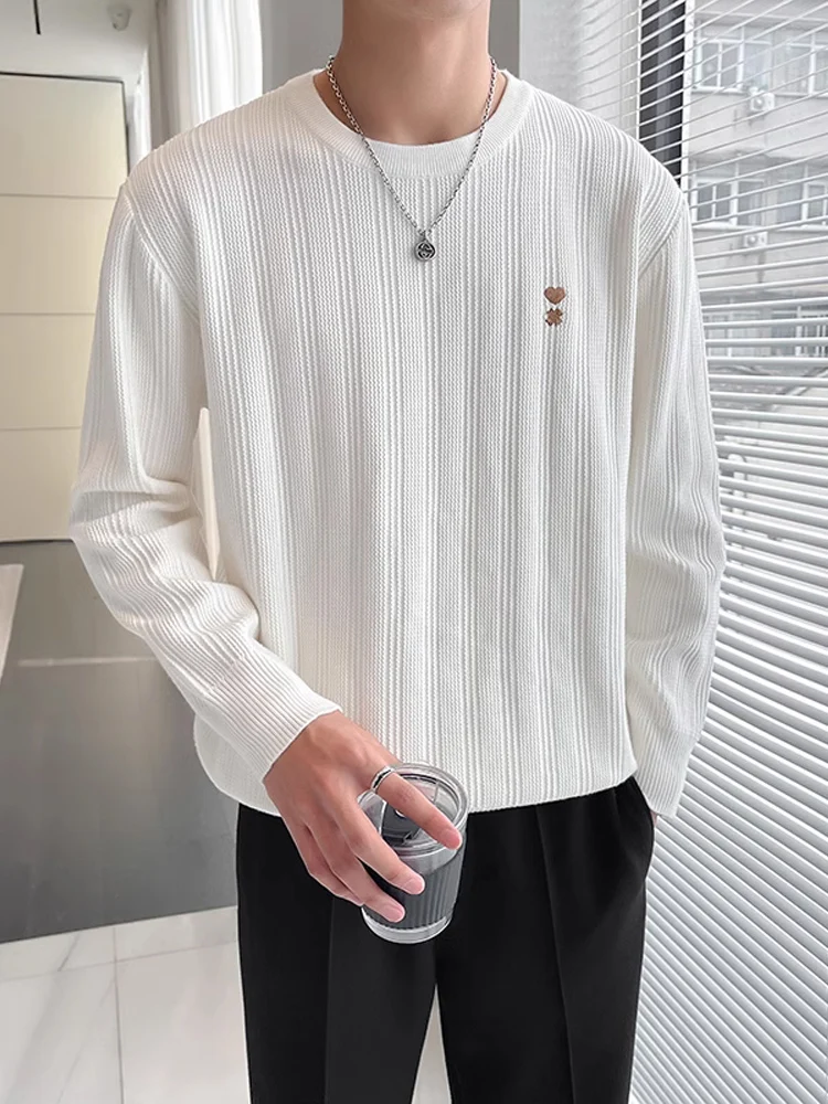 

2023 Sweater Men's Round Neck Knitwear Thickened Tops Autumn Winter New Soft Warm Casual Solid Color Knitted Pullover A52