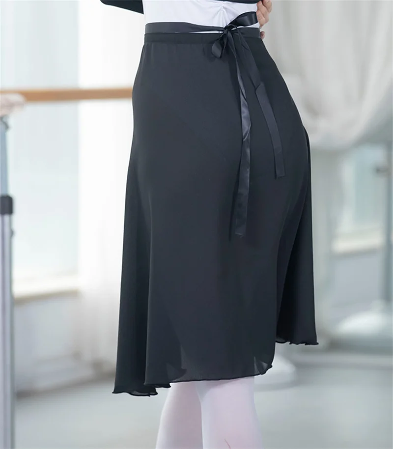 Dans Praktijk Wear Wrapped Cross Vrouwen Adult Chiffon Ballet Rokken