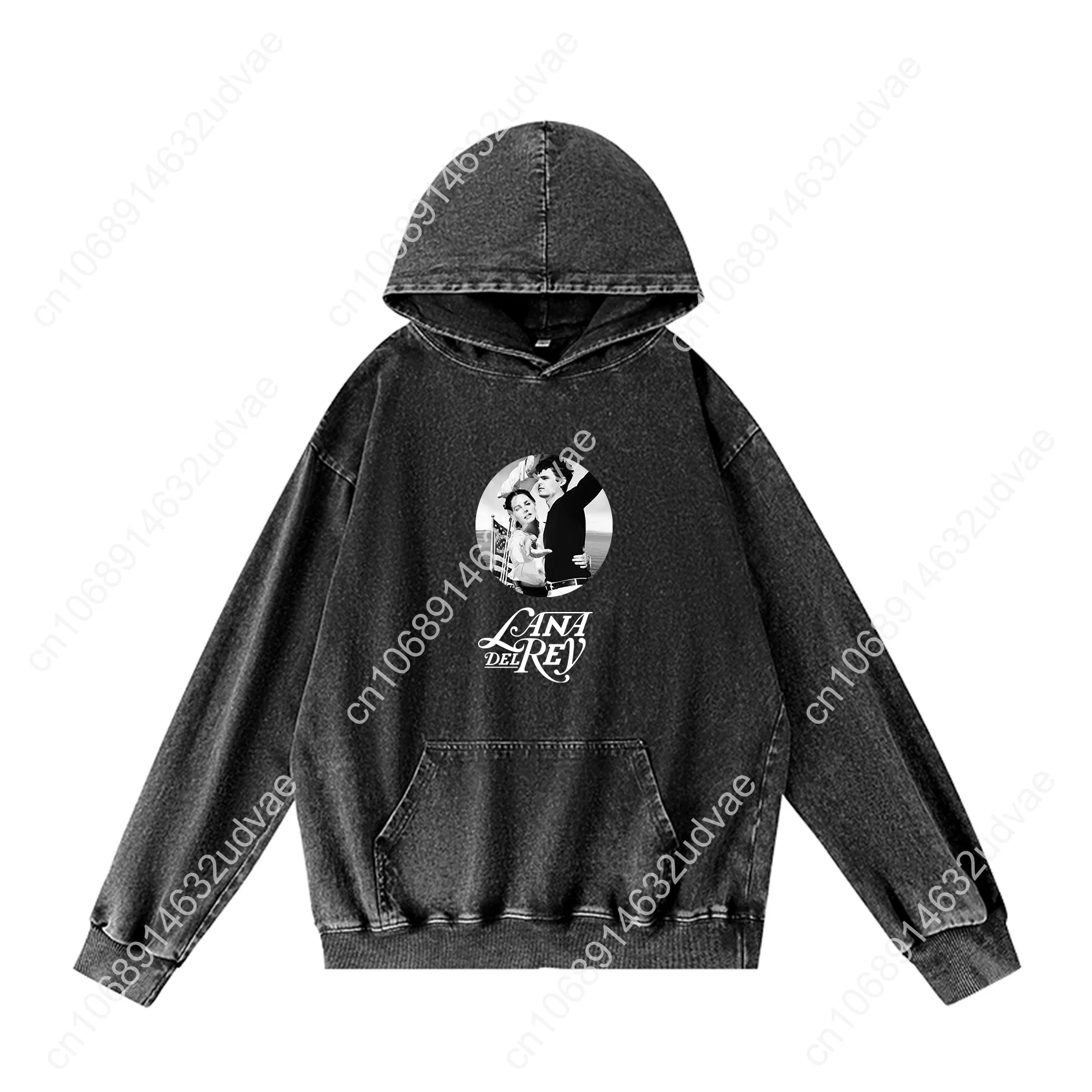 Lana Del Rey Singer Hoodies Retro Hooded Sweatshirt Man Woman Vintage Pullover Versatile Sweat Shirt with Pocket Customized Tops