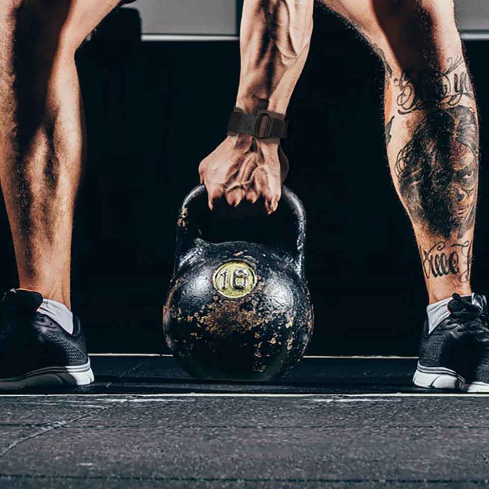 

A Pair Palm Care Strap Fitness Gloves Size L Brown Protective Wrist Support Hand Brace for Pull-Up Weightlifting