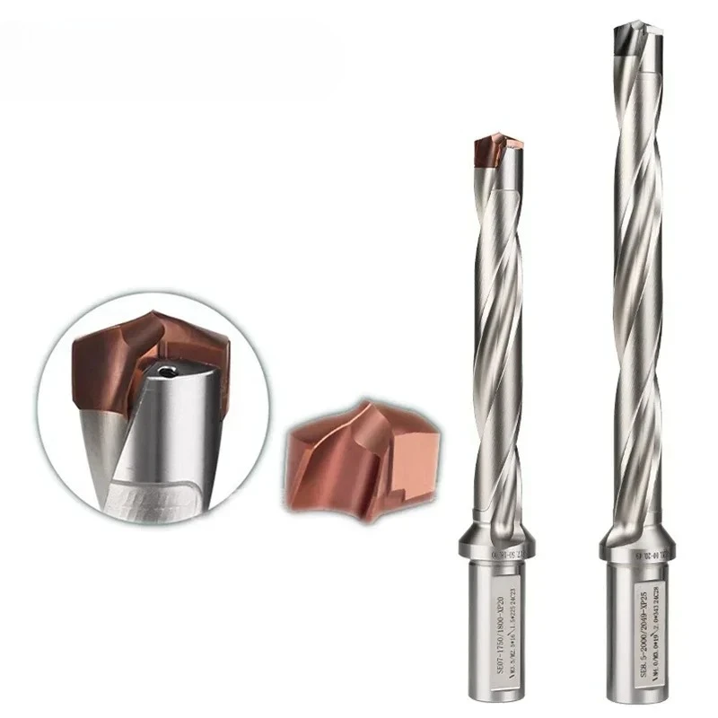 KSEM SE 3D 5D 7D 8.5D 10D 12D Extended U Drill 12.5-40mm high precision crown bit interchangeable tungsten carbide bit insertion