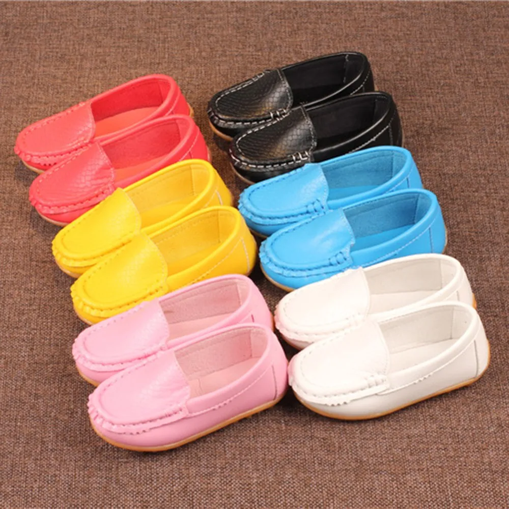 

Boys Girls Shoes Moccasins Soft Kids Loafers Children Flats Casual Boat Shoes Children's Wedding Leather Shoes Autumn Fashion