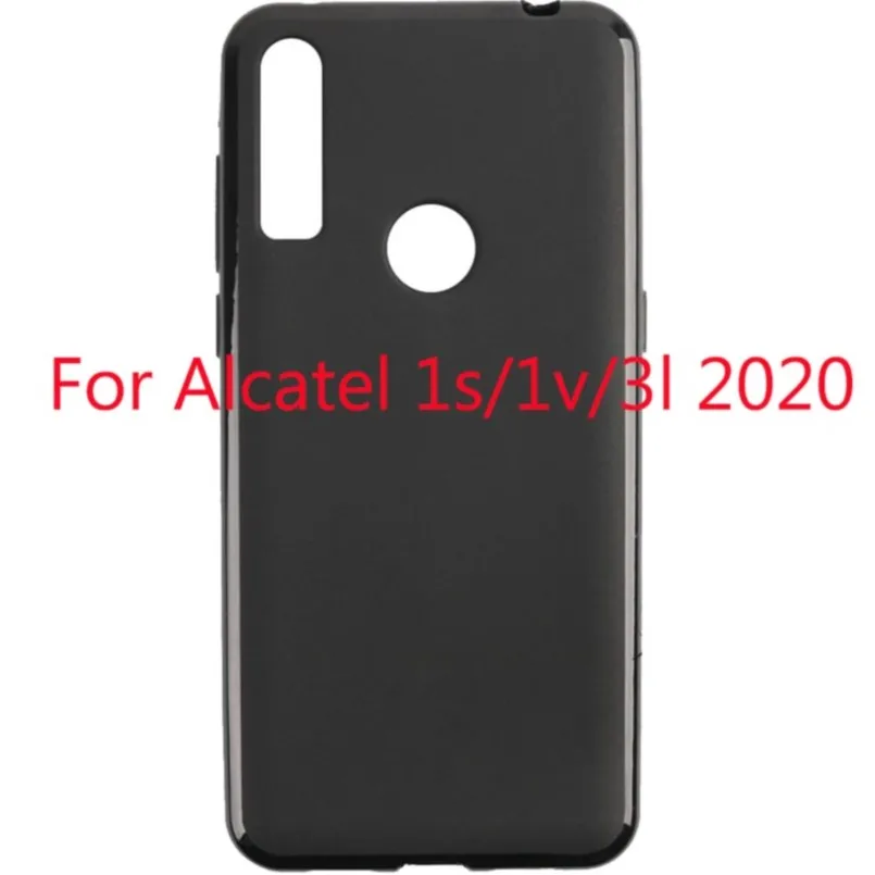 black case for alcatel 1s 2020 phone case soft tpu protection on cover for alcatel 1v 3l 2020 cases funda capa saver shell