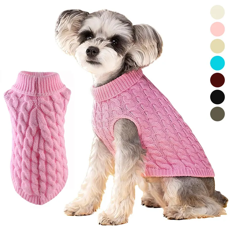 

Dog clothes Warm Pet Sweater Knitted Classic Sweaters for Small Cat Sweater Clothes Coat for dog clothes for small dogs