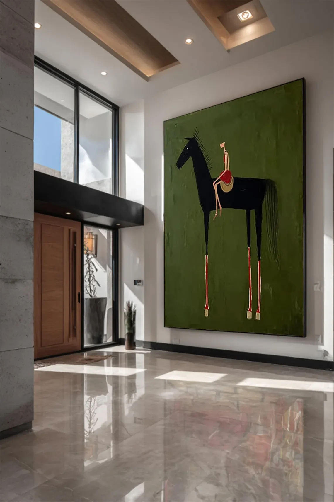 Lukisan Dekorasi Rumah Netral - Abstract Oil Painting ulasan dan harga