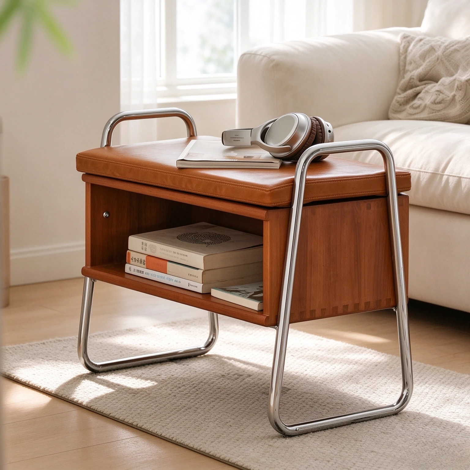 Solid Wood Entryway Bench with Storage, Shoe Changing Seat and End Table for Bedroom, Hallway and Small Apartment Organization