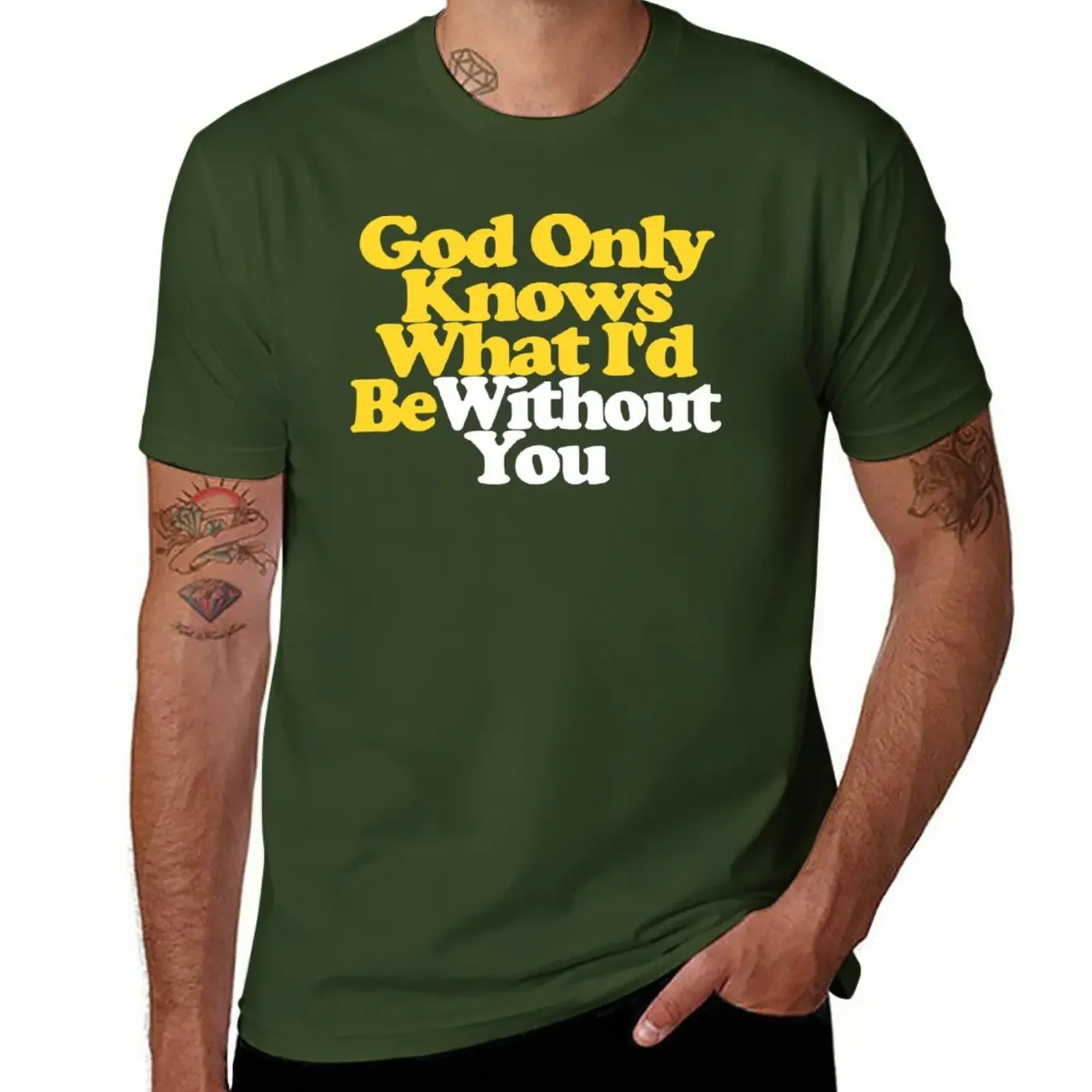 God Only Knows-Camiseta con letras de la playa para hombre, camisa con sonidos de mascotas, ropa de anime de pesos pesados, camisetas negras