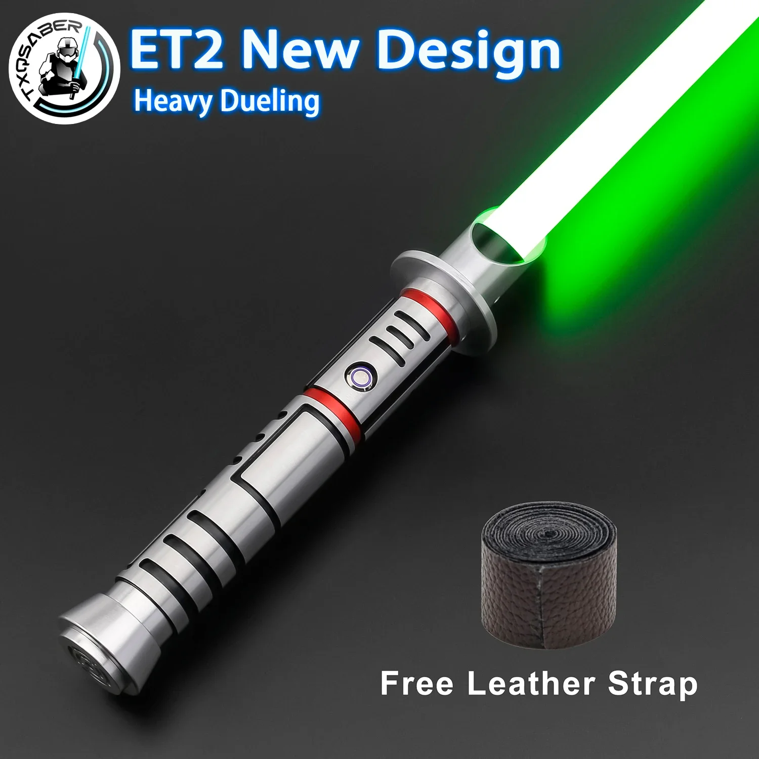 

TXQSABER 2025 Design ET2 Heavy Dueling RGB Lightsaber Metal Hilt Neo Pixel Smooth Swing Sword SNV4 Bluetooth FOC Blaster Jedi
